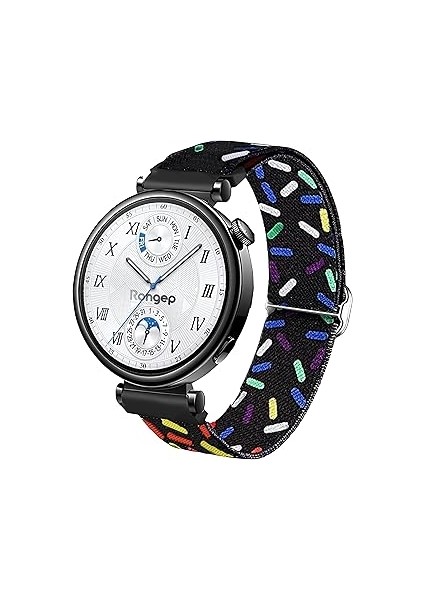 Rongep Bahar Serisi 18MM Esnek Kumaş Kordon ile Uyumlu Gt5 41MM/GT5 42MM/GT4 41MM Için T