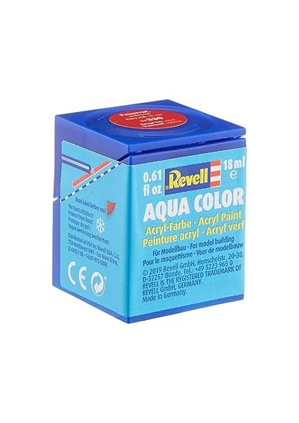 Revell - Su Bazlı Maket Boyası Ateş Kırmızısı Ipek 18 ml (36330)