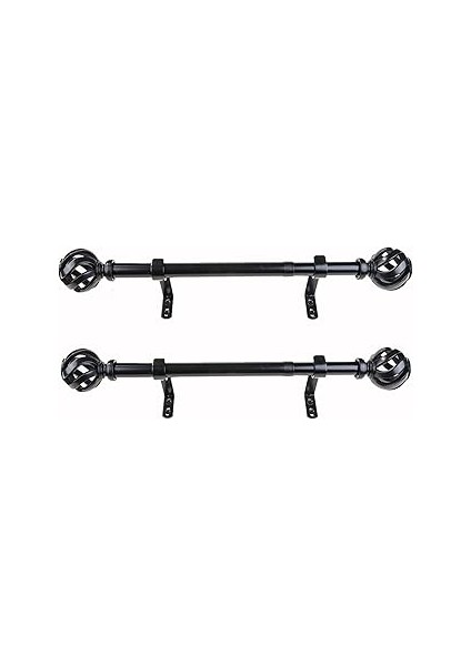 Decopolitan Perde Çubuğu, Siyah, 30,5-50,8 cm