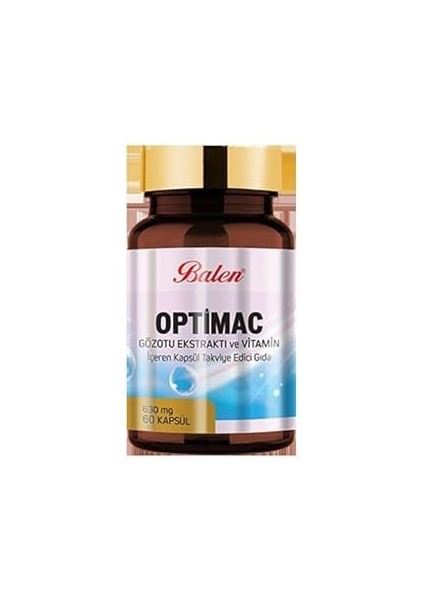 Diğer Balen Optimac Göz Otu Eks. ve Vitaminler Içeren Kapsülü 630 Mg