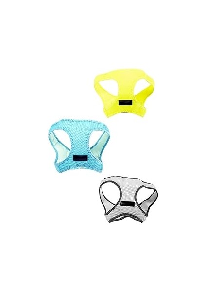 Odavar Popiço, Kedi, Köpek, Gezdirme, Göğüs Tasması, Tasma, (3 Adet) (Erkek (Mavi, Sarı, Gri), M)