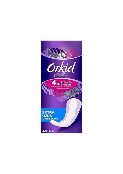 Orkid Extra Koruma Extra Uzun Günlük Ped 40 Adet