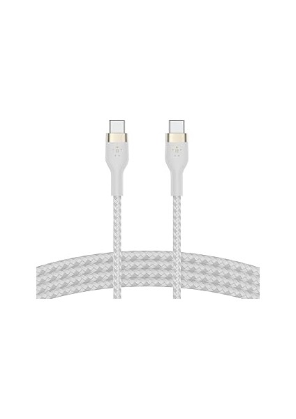 Belkin Boostcharge Flex Örgülü USB C Tipi - C Kablosu (1m/6,6ft), Usb-If Sertifikalı Güç Dağıtı