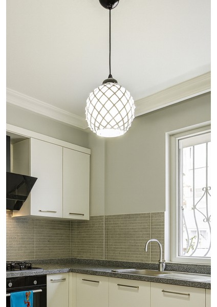 Baklava Modern Tasarım Antre Hol Mutfak Çocuk Odası Salon Camlı Tekli Avize