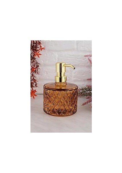 Angdesign Kristal Cam Sıvı Sabunluk - Bal (Bal)