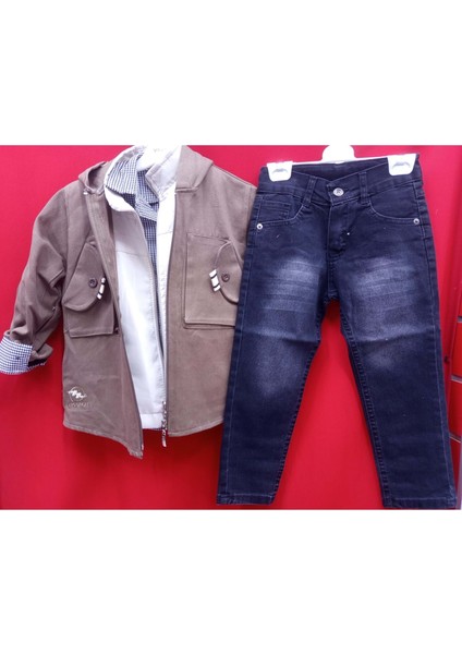 1222.5207 Erkek Dörtlü Tam Takım 5/8 Yaş - Haki - 4-5 Yaş - BSK41X00011101-HAKİ-4-5 Yaş