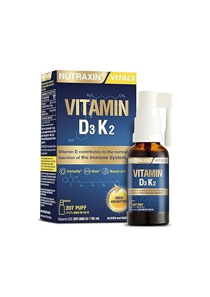 Nutraxin D3K2 Vitamin 30 ml