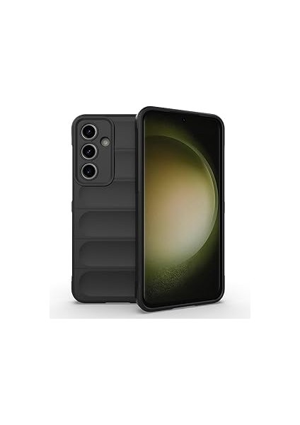 Zore ile Uyumlu S24 Fe Kılıf Esnek Tpu Oyuklu Arka Yüzey Tasarımlı Zore Etnik Silikon Kapak