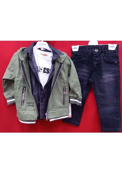 1222.5206 Fermuarlı Erkek Dörtlü Tam Takım 5/8 Yaş - Kahve - 6-7 Yaş - BSK41X00011104-KAHVE-6-7 Yaş