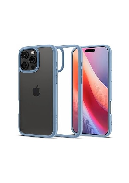 Spigen 16 ile Uyumlu Ince Kılıf Crystal Hybrid Sararma Karşıtı Duraclear Hava Kanalı