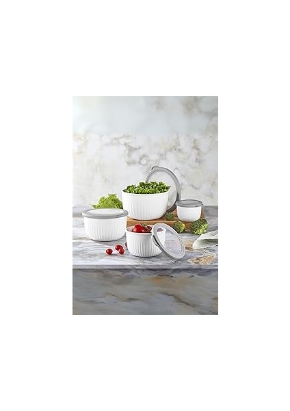 Vip Ahmet Vakumlu Saklama Kabı, Beyaz, 4'lü, Beyaz