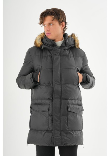 Erkek Regular Fit Astarlı Rahat Giyim İç Cepli Mont