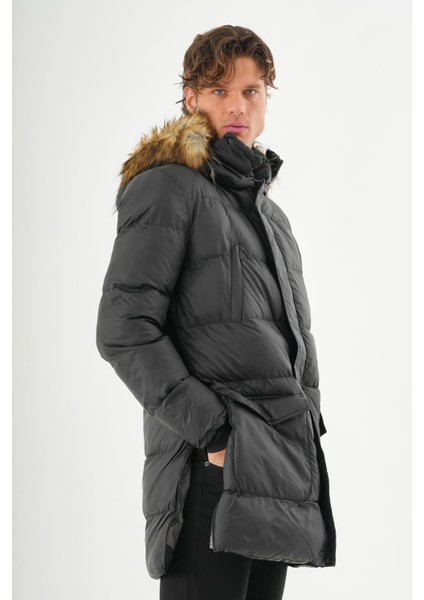 Erkek Regular Fit Astarlı Rahat Giyim İç Cepli Mont