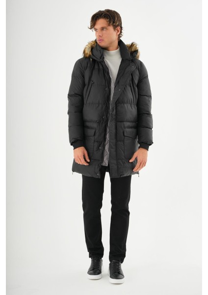 Erkek Regular Fit Astarlı Rahat Giyim İç Cepli Mont