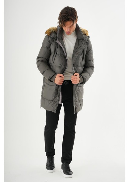 Erkek Regular Fit Astarlı Rahat Giyim Iç Cepli Mont