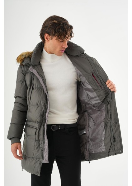 Erkek Regular Fit Astarlı Rahat Giyim Iç Cepli Mont