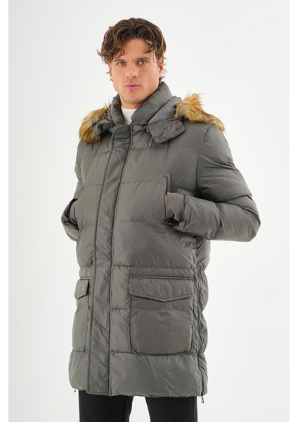 Erkek Regular Fit Astarlı Rahat Giyim Iç Cepli Mont