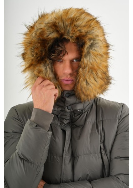 Erkek Regular Fit Astarlı Rahat Giyim Iç Cepli Mont