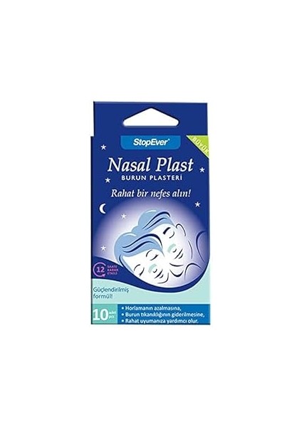 Stopever Nasal Plast Nefes Açici Bant, Büyük Boy, 6'lı