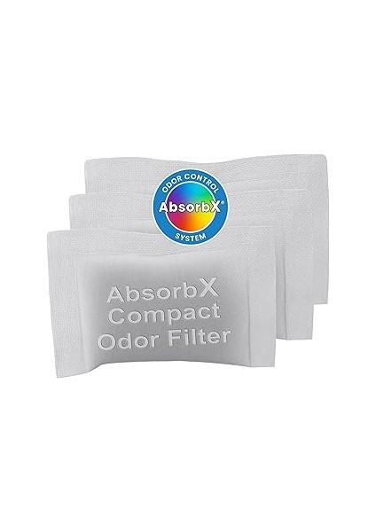 Itouchless 3'lü Paket Kompakt Absorbx Koku, Çöp Kutusu Filtreleri