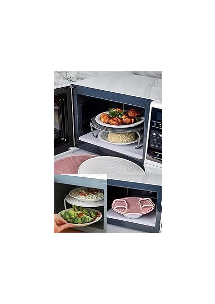 Pratik Katlanabilir Buzdolabı ve Mikrodalga Rafı Ayaklı Isıya Dayanıklı Düzenleyici Raf Beyaz