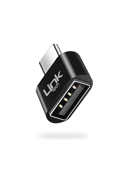 Linktech O192 USB - Type-C Dönüştürücü Otg Metal Adaptör Siyah