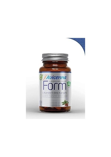 Avicenna Form - L-Karnitin'li Bitki Karışımı Içeren Takviye Edici Gıda - 60 Bitkisel Kapsül - 86900