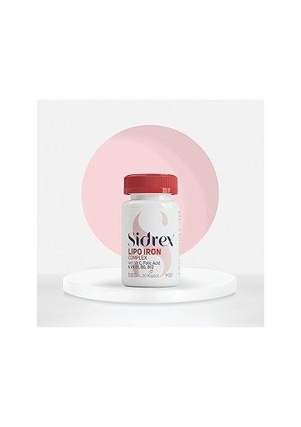 Sidrex Lipo Iron Complex Demir Içeren Takviye Edici Gıda 30 Kapsül
