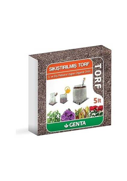 Genta Sıkıştırılmış Torf Cocopeat 5 Lt