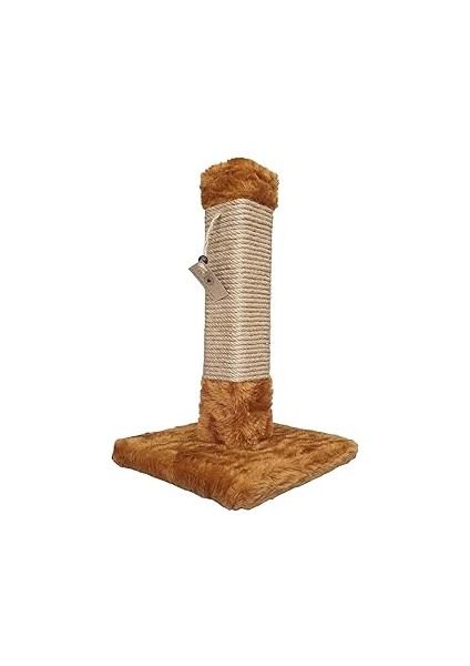 Kare, Ahşap, Dayanıklı Tırmalama Tahtası, Jüt Halat, 40 cm - Camel