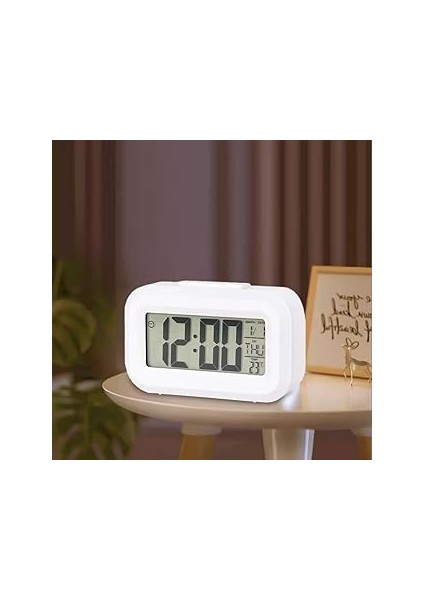 Jouis Masa Saati Çalar LED Dekoratif Dijital Alarmlı Saat, 12/24 Dönüştürme Gece Görüşlü Yatak Başu