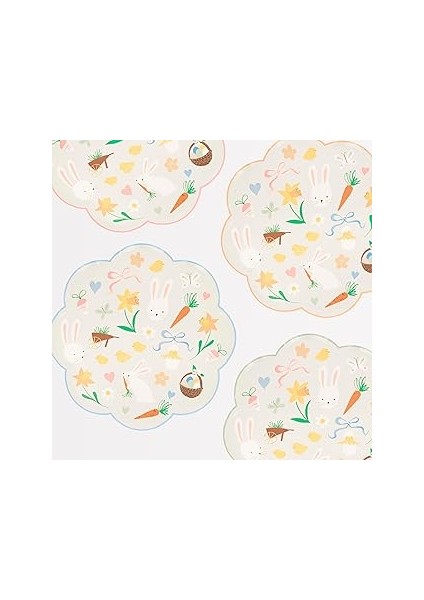 Meri Meri - Bahar Sembollü Tabaklar (L) (8'li)