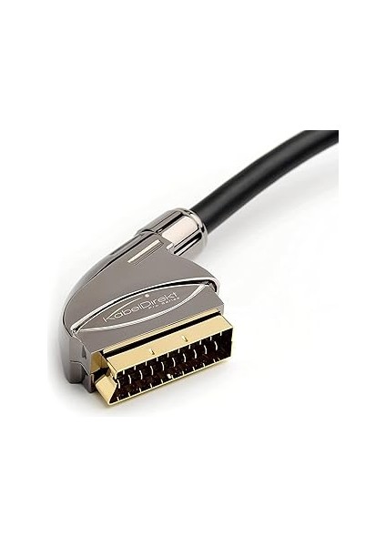 Kabeldirekt – Scart Kablosu – 1,5m (21 Kutuplu, Çoklu Zırhlama, Hassas Fiş, Full Hd)