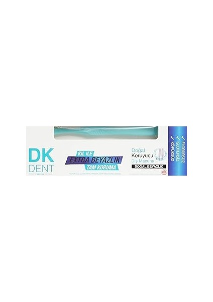Dkdent Klasik Florürsüz Doğal Diş Macunu 75 ml Diş Fırçası Hediyeli