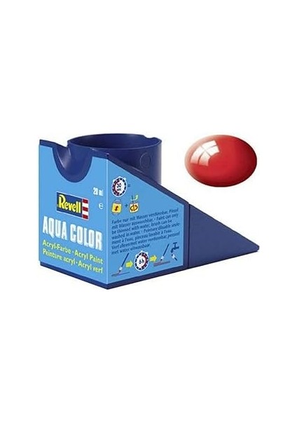 Revell - Su Bazlı Maket Boyası Ateş Kırmızısı Parlak 18 ml (36131)