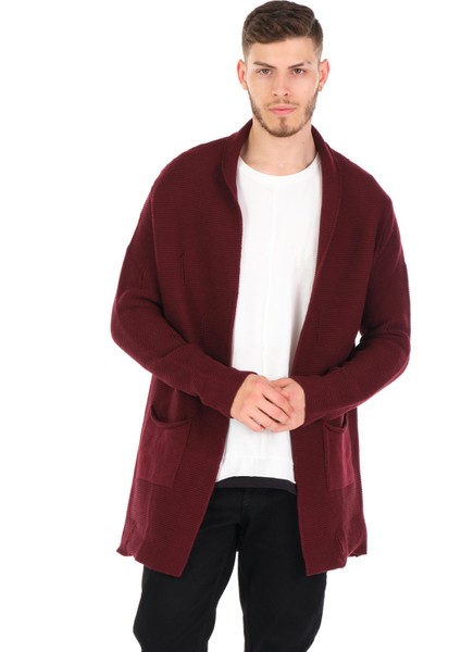 Erkek Oversize Uzun Triko Hırka – Çıtçıtlı, Cepli, Yumuşak Dokulu Rahat Fit 6380