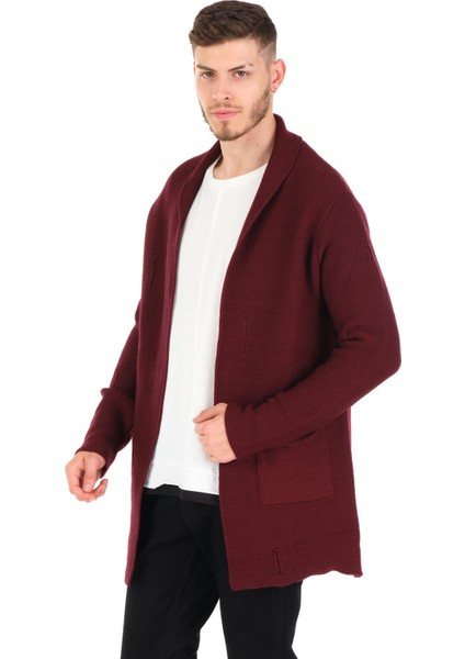 Erkek Oversize Uzun Triko Hırka – Çıtçıtlı, Cepli, Yumuşak Dokulu Rahat Fit 6380