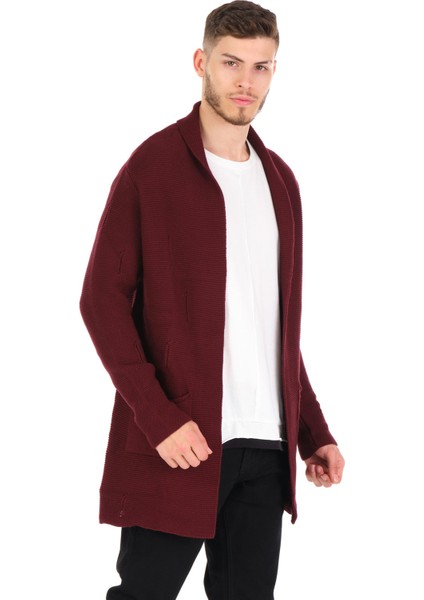 Erkek Oversize Uzun Triko Hırka – Çıtçıtlı, Cepli, Yumuşak Dokulu Rahat Fit 6380