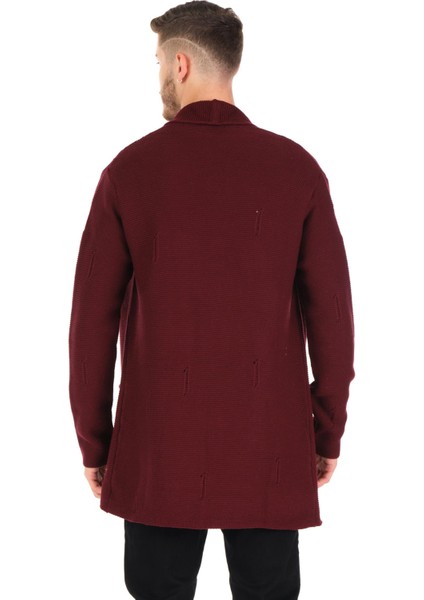 Erkek Oversize Uzun Triko Hırka – Çıtçıtlı, Cepli, Yumuşak Dokulu Rahat Fit 6380