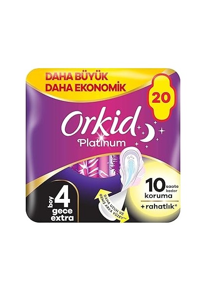 Orkid Gece Ekstra (Boy 4) 20 Adet Hijyenik Ped