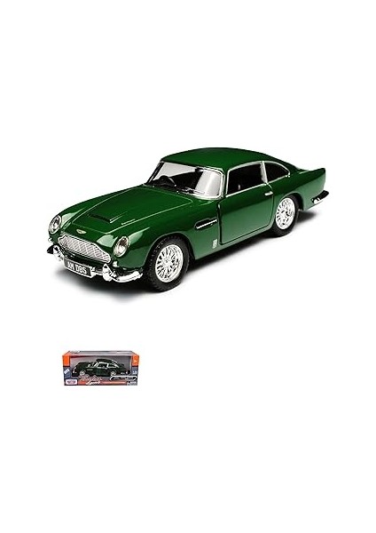 Oyuncak Diecast Metal Aston Marti̇n Db5 Araba Kutulu Koleksiyonluk Figür 1:24 Ölçek Bej ve Yeş