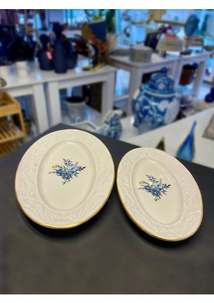 Rolyef Blue 2'li Kayık Tabak fiyatları