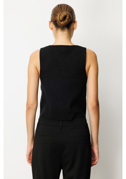 Önü Pullu Triko Kumaş Yelek 60918-26K fırsatları