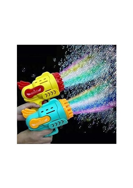 Lrs Store Işıklı Pilli Köpük Baloncuk Makinesi Tabancası Şık Tasarım Bol Köpük Süper Bubble Gun, Ço