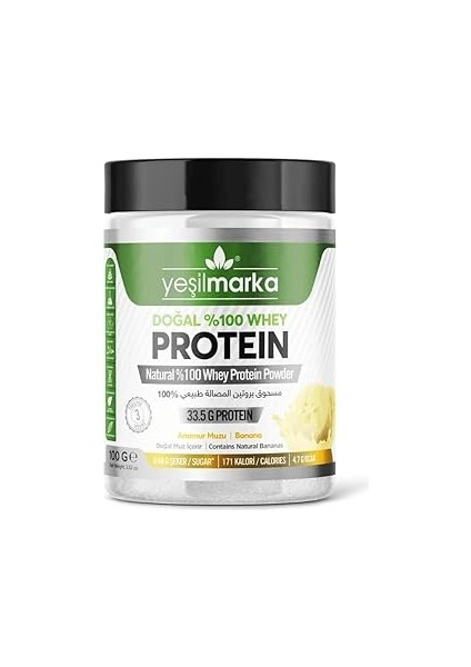 Yeşilmarka Whey Protein Powder - Anamur Banana 100G Protein Tozu
