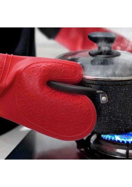 Silikon Fırın Eldiveni Yanmaz , Yapışmaz , Sağ - Sol El Uyumlu - KIRMIZI - ( Tekli - 1 adet ) (Slk-Eldk) modelleri
