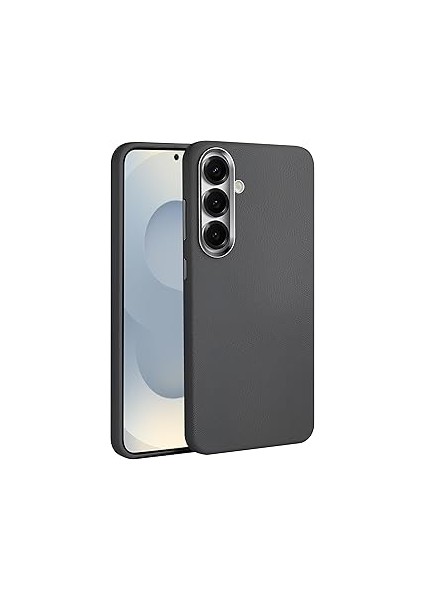 Teknoft S25 Için Leth Shield Serisi Parmak Izi Tutmayan Deri Görünümlü Metal Tu