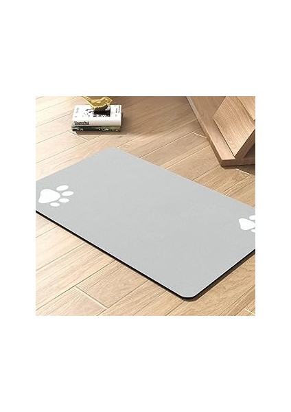 Aputue Kedi Tasmaları, Emici Evcil Hayvan Mama Matı, Yiyecek ve Su Kabı Için Lekesiz Hızlı Kuruma Ö