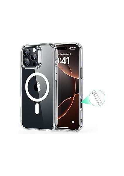 Happy 16 Için Uyumlu Şık Şeffaf Kılıf - Kablosuz Şarjlara Uyumlu Full