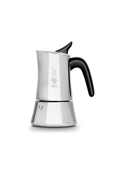 - Moon Exclusive: 4 Cups Ocak Üstü Espresso Pişirici - 170ML - Gümüş Renk - Paslanmaz Çeli